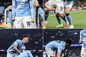 狠人！福登庆祝时“裸绞”谢尔基