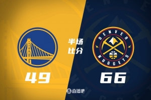 半场战报-掘金66-49领先勇士 穆雷19分 约基奇14+5+7 库明加0分